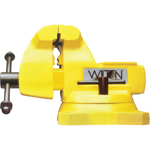 High Vis Safety Vise, 5" Jaw Width, 3-3/4" Throat Depth Sécurité Médic