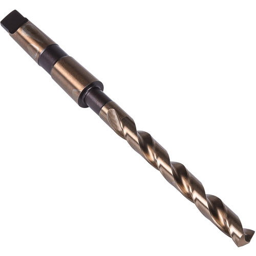 Heavy Duty Taper Shank Drill Bit, 9/16", High Speed Cobalt, 4-7/8" Flute, 135° Point Sécurité Médic