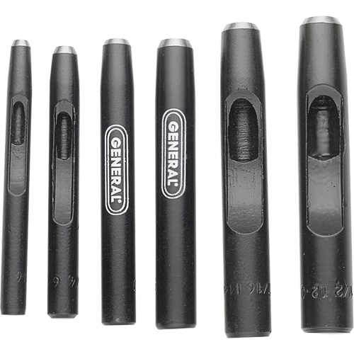 Hollow Steel Punch Set, 6 Pieces Sécurité Médic