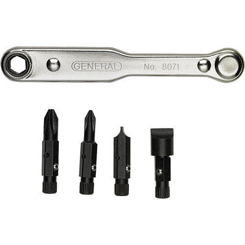 Ratcheting Offset Screwdriver Set, 5 Pcs. Sécurité Médic