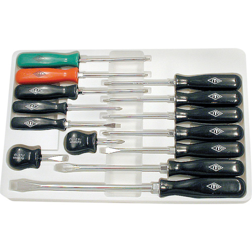 ISD-14 ITC&reg; Professional ABS Handle Screwdriver Set, 14 Pcs., Magnetic Sécurité Médic