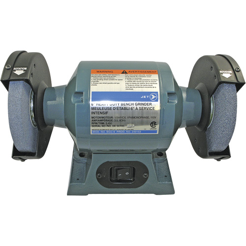 BGC-6 Heavy-Duty Bench Grinder, 6" Wheel Diameter, 1/3 HP Sécurité Médic