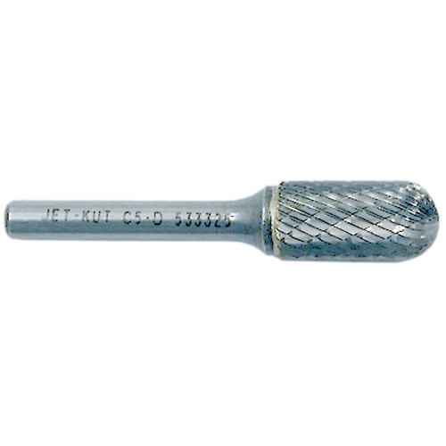 JET-KUT Round Nose Shape Bur, 1/4" Dia., 5/8" Depth of Cut Sécurité Médic
