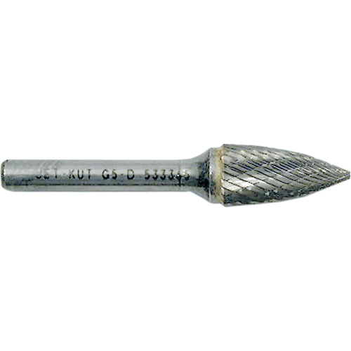 Fraise arboriforme avec extr&eacute;mit&eacute; pointue G3-D JET-KUT, 3/8" dia., 1/4" Tige, 3/4" Prof. de la coupe Sécurité Médic