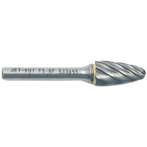 Fraise &agrave; bout rond F5-NF 1/4" pour aluminium/mat&eacute;riaux non ferreux, 1/2" dia. Sécurité Médic