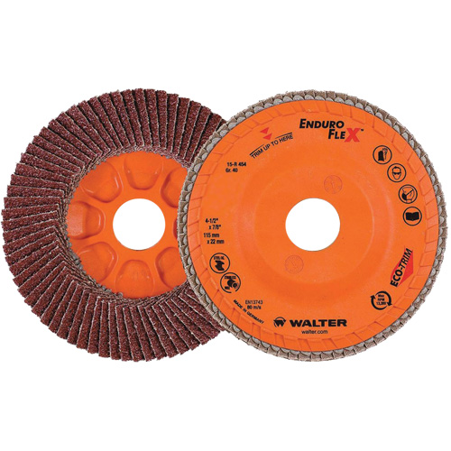 Enduro-Flex Flap Disc, 4-1/2" x 7/8", Type 27, 40 Grit, Zirconia Alumina Sécurité Médic