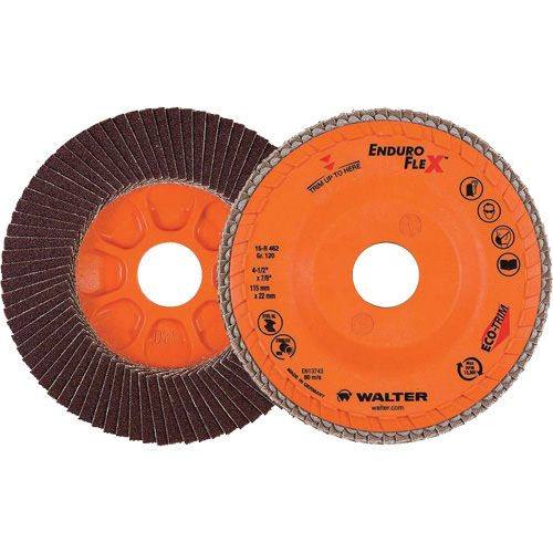 Enduro-Flex Flap Disc, 4-1/2" x 7/8", Type 27, 120 Grit, Zirconia Alumina Sécurité Médic