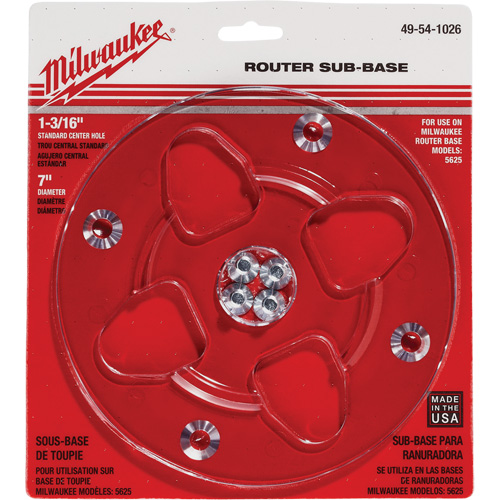 Clear 7" Diameter 1-3/16" Center Hole Sub-Base Sécurité Médic