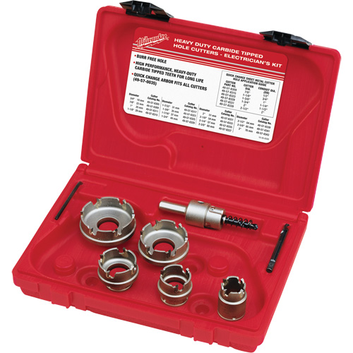 Sheet Metal Carbide Cutter Electrician's Kit, 7 Pieces Sécurité Médic