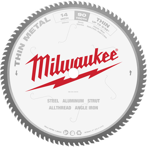 Endurance&reg; Circular Saw Blade, 14", 90 Teeth, Metal Use Sécurité Médic