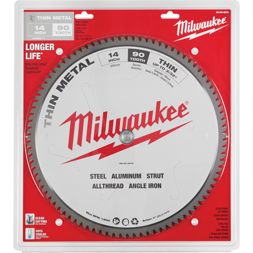 Endurance&reg; Circular Saw Blade, 14", 90 Teeth, Metal Use Sécurité Médic