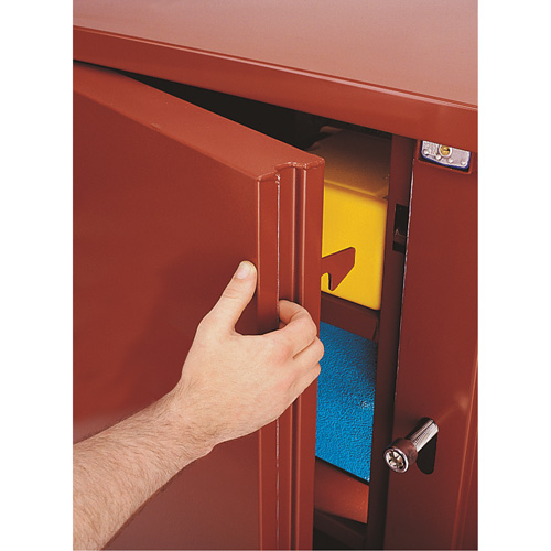 Jobsite Shelf Cabinet, Steel, 47.5 Cubic Feet, Red Sécurité Médic
