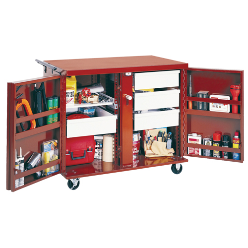 Rolling Work Bench, 49-7/8" W x 40-5/8" H x 26-7/8" D, 24.6 Cubic Feet Capacity Sécurité Médic