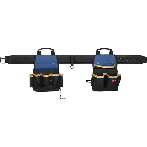 Combin&eacute;s de ceinture &agrave; outils &agrave; 20 pochettes, Polyester, Noir Sécurité Médic