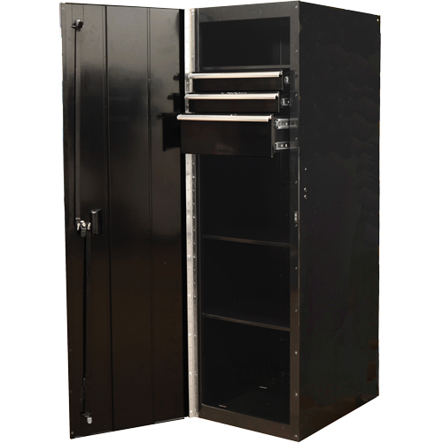 Armoire lat&eacute;rale s&eacute;rie RX, 3 tiroirs, 19" la x 25" p x 61" h, Noir Sécurité Médic