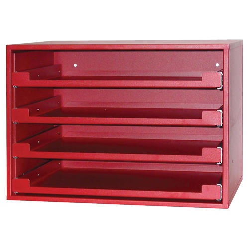 Compartment Rack, 15" D x 21" W x 15" H, Red Sécurité Médic