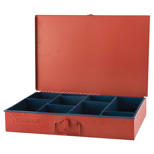 Compartment Box With 12 Adjustable Compartments, 12" D x 18" W x 3" H, Red Sécurité Médic