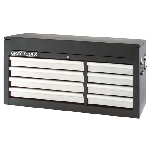 Top Chest - 8 Drawers, 41-1/2" W, 8 Drawers, Black Sécurité Médic