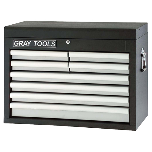 Top Chest - 8 Drawers, 26" W, 8 Drawers, Black Sécurité Médic