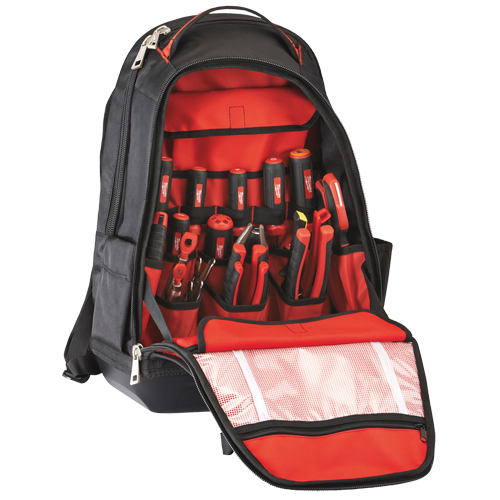 Jobsite Backpack, 20" L x 16" W, Black, Ballistic Sécurité Médic