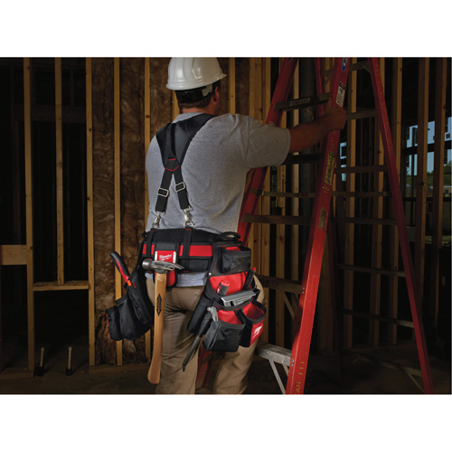 Contractor Work Belt With  Suspension Rig, Nylon, Black Sécurité Médic