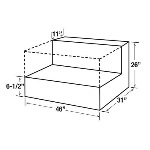 Steel Fuel Transfer Tank, Steel, 85 gal. Capacity, White Sécurité Médic