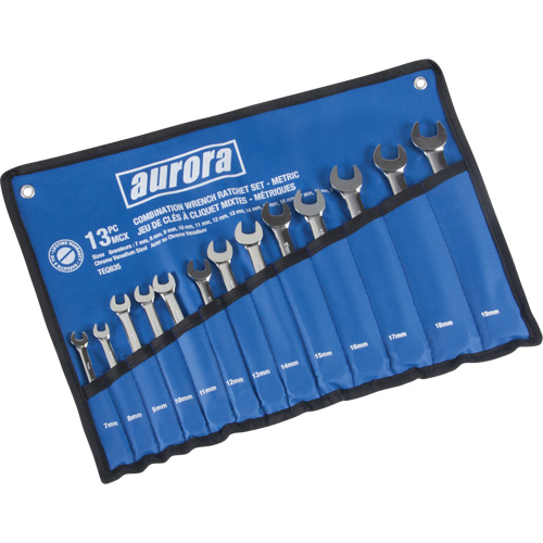 Fixed Head Wrench Set, Combination, 13 Pieces, Metric Sécurité Médic