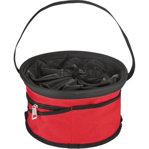 Parachute Organizer Bag, 11-4/5" L x 11-4/5" W x 11" H, Nylon, Black/Red Sécurité Médic