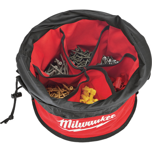 Parachute Organizer Bag, 11-4/5" L x 11-4/5" W x 11" H, Nylon, Black/Red Sécurité Médic