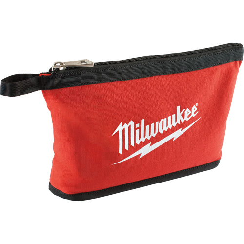 Zipper Pouch, Canvas, 1 Pockets, Black/Red Sécurité Médic