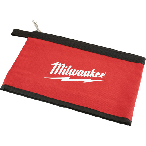Zipper Pouch, Canvas, 1 Pockets, Black/Red Sécurité Médic