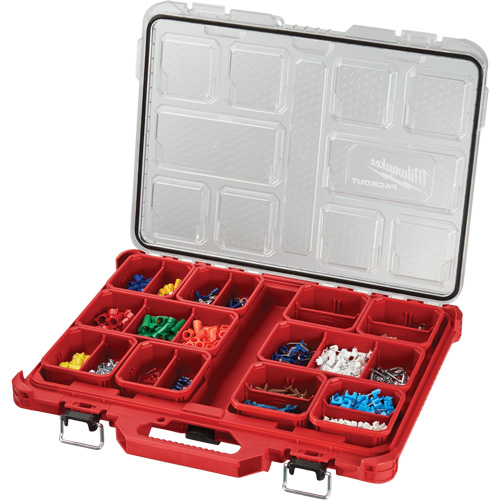 Organisateur profil&eacute; Packout, 19-3/4" x 16-2/5" x 2-1/2", Noir/Rouge Sécurité Médic