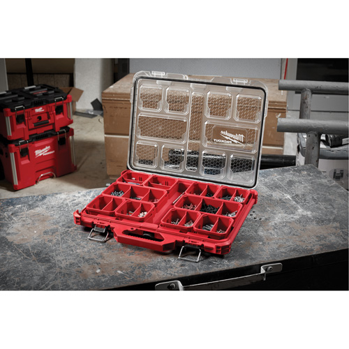 Organisateur profil&eacute; Packout, 19-3/4" x 16-2/5" x 2-1/2", Noir/Rouge Sécurité Médic