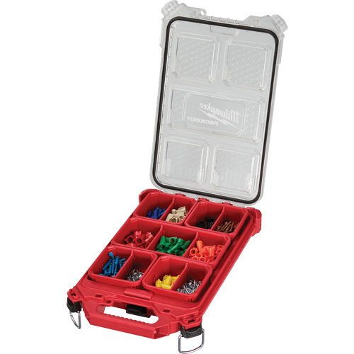 Organisateur profil&eacute; et compact Packout, 16-2/5" x 9-3/4" x 2-1/2", Noir/Rouge Sécurité Médic