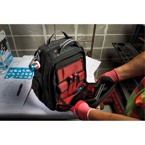 Packout Backpack, 15-3/4" L x 11-4/5" W, Black/Red, Ballistic Sécurité Médic