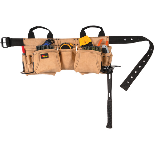 Carpenter's Tool Belt, Leather, Tan Sécurité Médic