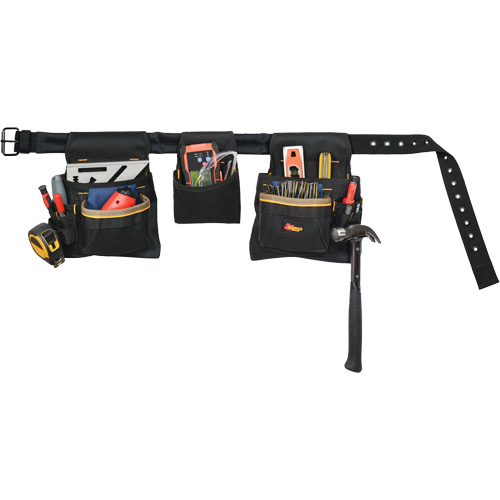 Ceinture &agrave; outils combin&eacute;e de luxe, Polyester, Noir Sécurité Médic