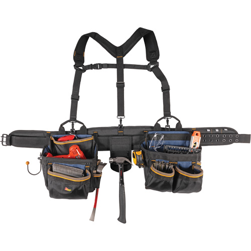 Deluxe Tool Belt, Polyester, Black Sécurité Médic