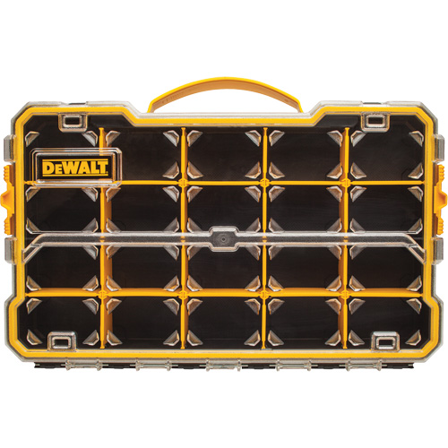 Organisateur avec compartiments PRO, 11" la x 17-5/8" p x 2-7/8" h, Noir/Jaune Sécurité Médic