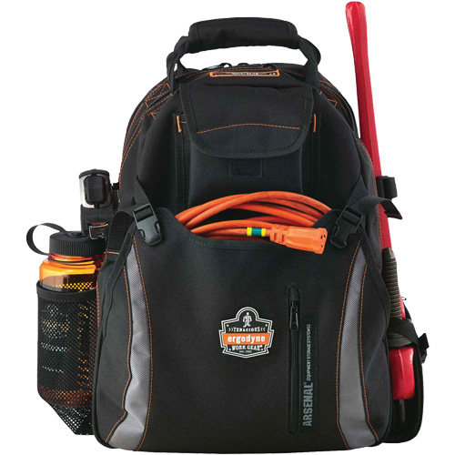 Sac &agrave; dos pour outils 5843 Arsenal, 13-1/2" lo x 8-1/2" la, Noir, Polyester Sécurité Médic