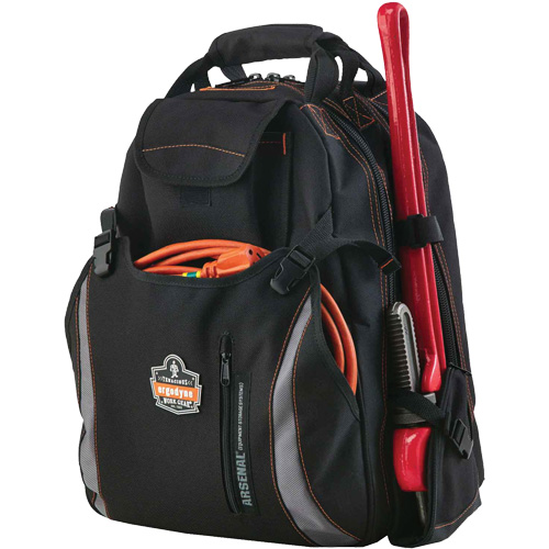 Sac &agrave; dos pour outils 5843 Arsenal, 13-1/2" lo x 8-1/2" la, Noir, Polyester Sécurité Médic