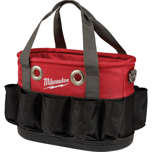 Utility Oval Bag, Ballistic Nylon, 24 Pockets, Black/Red Sécurité Médic