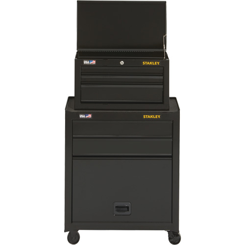100 Series Tool Chest & Cabinet, 5 Drawers, 26-1/2" W x 14" D x 43-1/2" H, Black Sécurité Médic