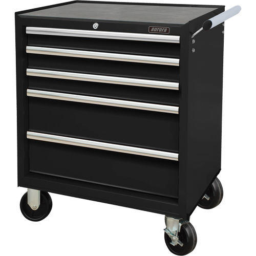 Industrial Tool Cart, 5 Drawers, 27" W x 18-3/4" D x 31-1/2" H, Black Sécurité Médic