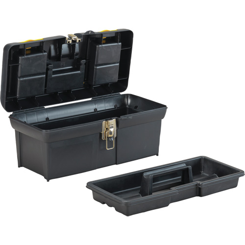 Coffre &agrave; outils avec plateau de s&eacute;rie 2000, 16" la x 7-1/10" p x 8-1/10" h, Noir/Jaune Sécurité Médic