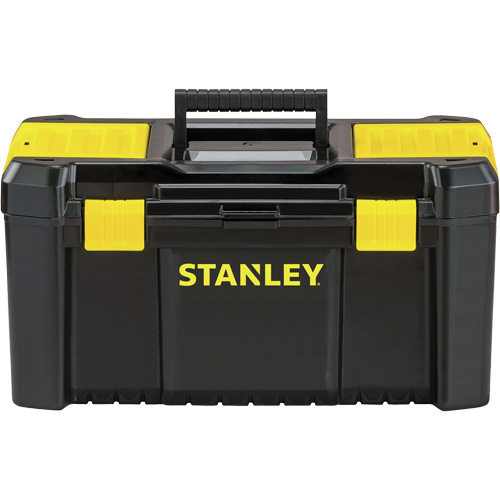 Essential&reg; Tool Box with Tray, 19" W x 9-7/8" D x 9-3/4" H, Black/Yellow Sécurité Médic