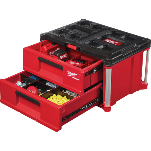Packout 2-Drawer Tool Box, 16-1/3" x 14-1/3" x 22-1/5", Red Sécurité Médic