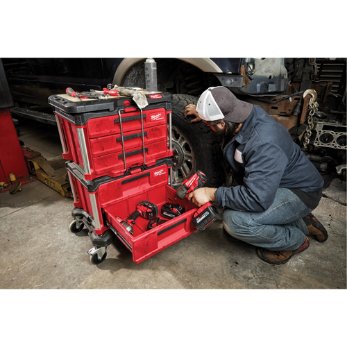 Packout 2-Drawer Tool Box, 16-1/3" x 14-1/3" x 22-1/5", Red Sécurité Médic