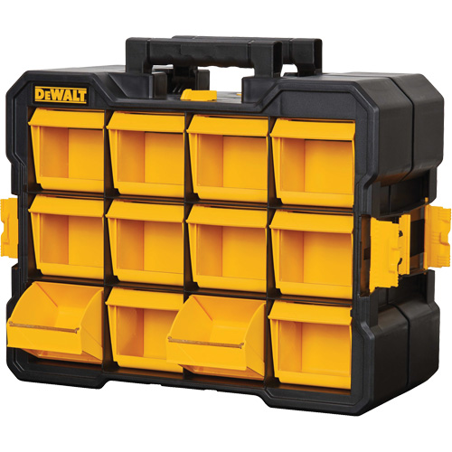 Flip-Bin Organizer, 3-7/8" W x 17-3/4" D x 13-7/8" H, Black/Yellow Sécurité Médic