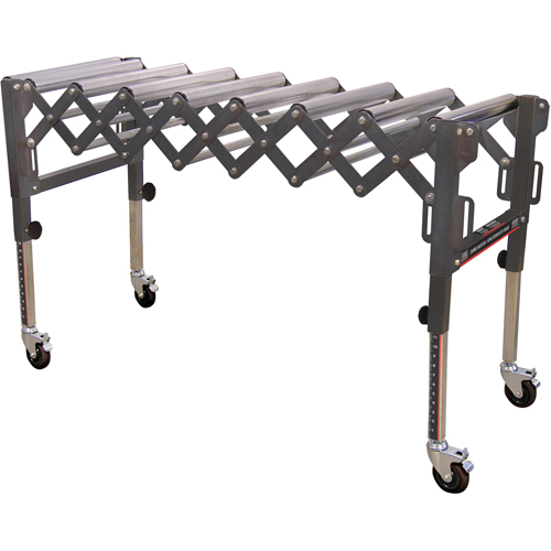 Extendable & Flexible Conveyor Roller Tables, 20" W x 52" L, 300 lbs. per lin. Ft. Capacity Sécurité Médic